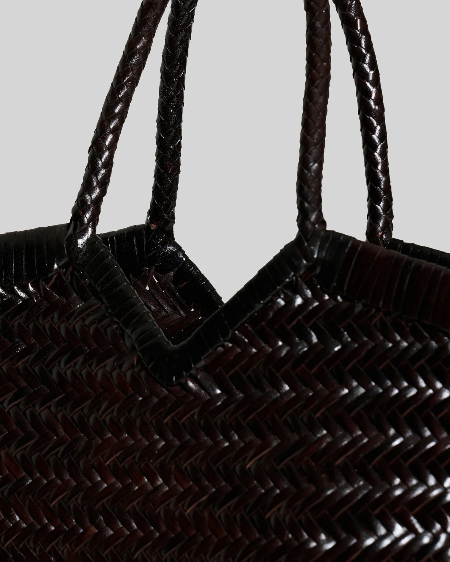 Borsa in pelle intrecciata Vipera