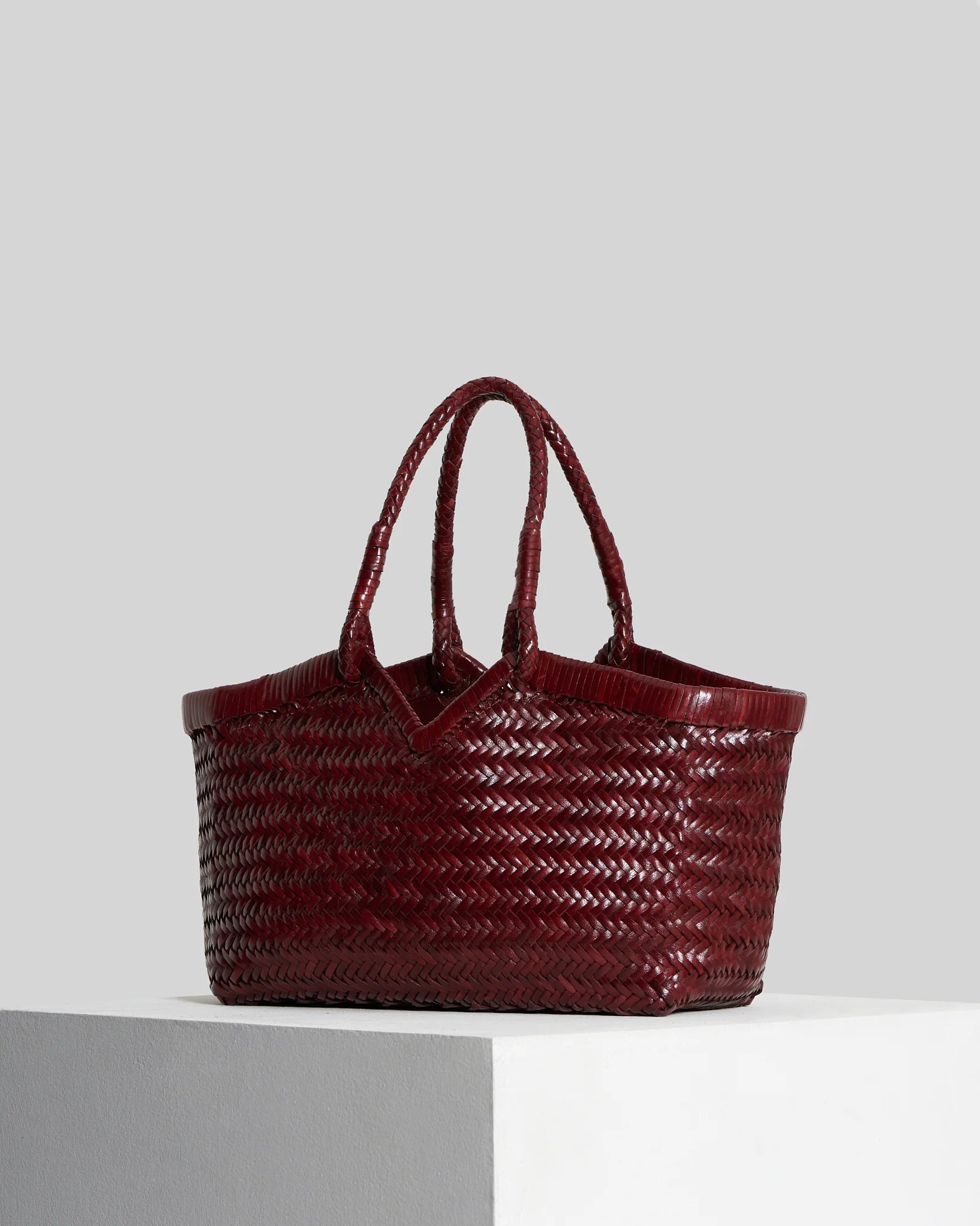 Borsa in pelle intrecciata Vipera