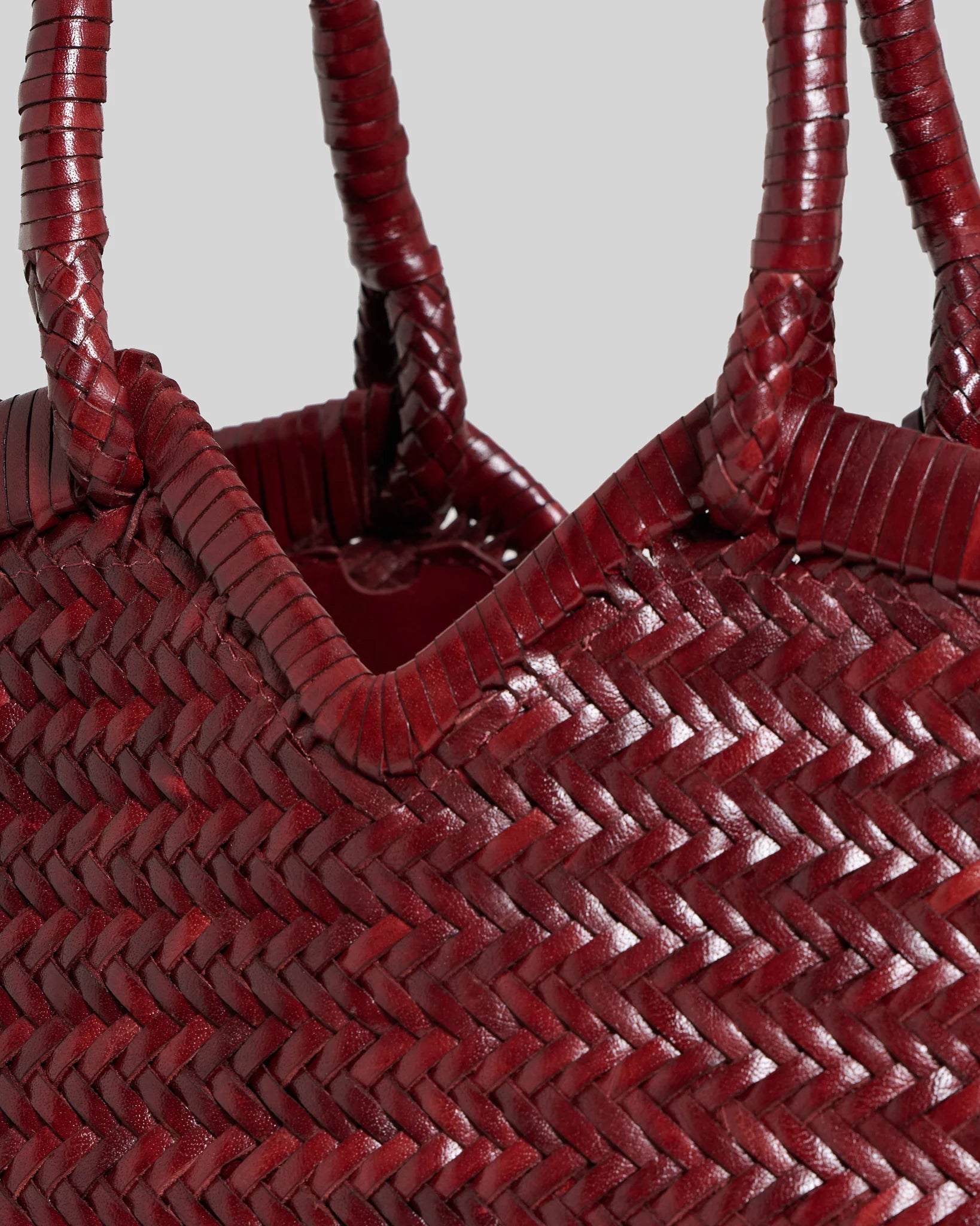 Borsa in pelle intrecciata Vipera